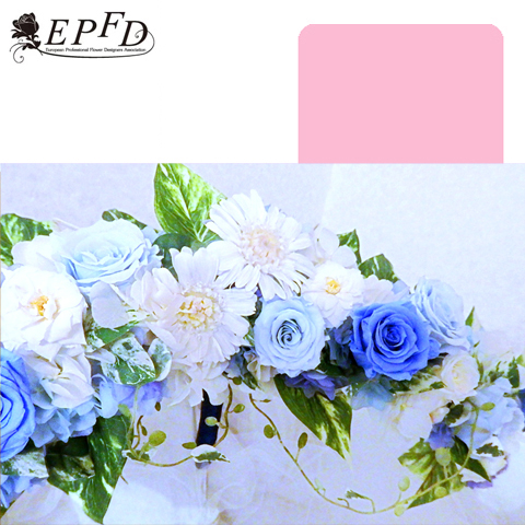 プリザーブドフラワー　ホリゾンタルブーケ