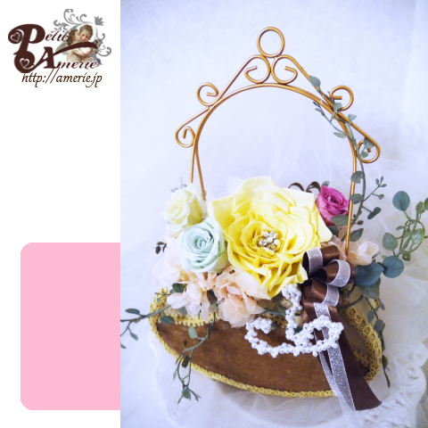 プリザーブドフラワー　ジュエルメリアバッグ