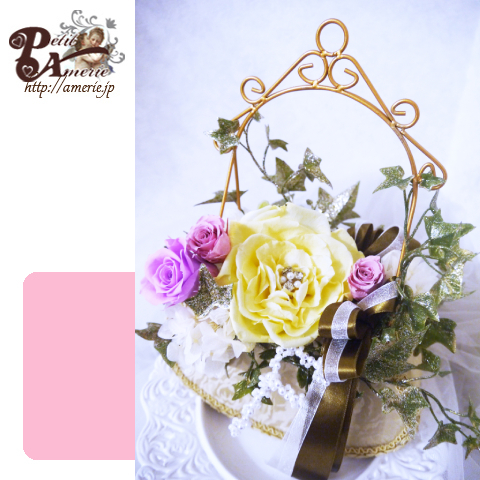 プリザーブドフラワー　ジュエルメリアバッグ