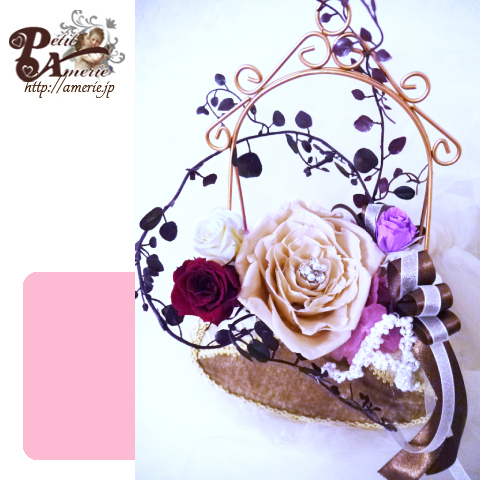 プリザーブドフラワー　ジュエルメリアバッグ