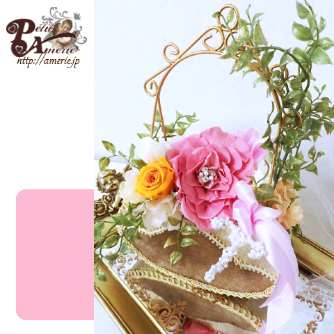 プリザーブドフラワー　ジュエルメリアバッグ