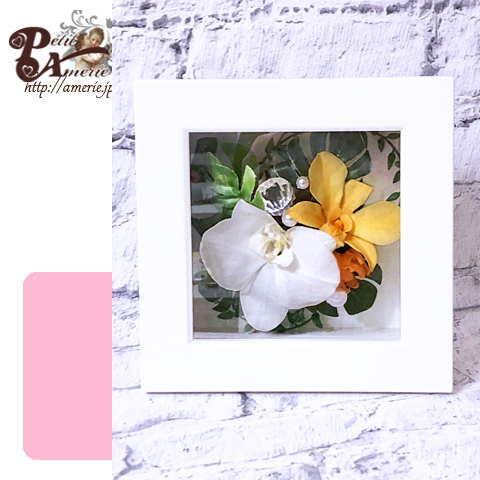 プリザーブドフラワー　スクエアフレーム