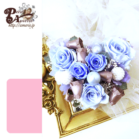 プリザーブドフラワー　ローズいっぱいのハートアレンジ