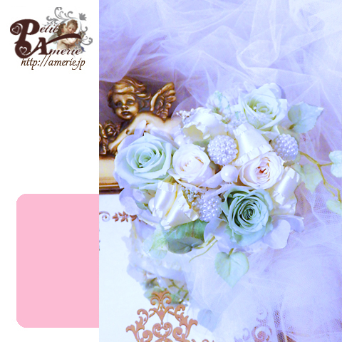 プリザーブドフラワー　ローズいっぱいのハートアレンジ