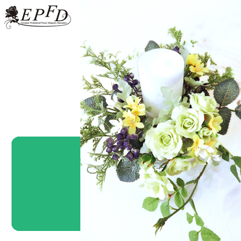 アーティフィシャルフラワー　キャンドルアレンジメント