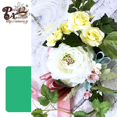 アーティフィシャルフラワー アフタヌーンティープレート