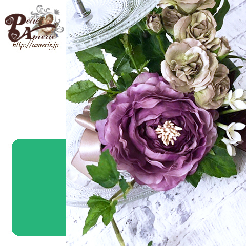 アーティフィシャルフラワー アフタヌーンティープレート