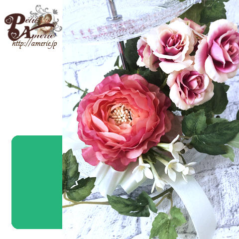 アーティフィシャルフラワー アフタヌーンティープレート