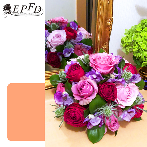 フレッシュフラワー　ラウンドアレンジメント